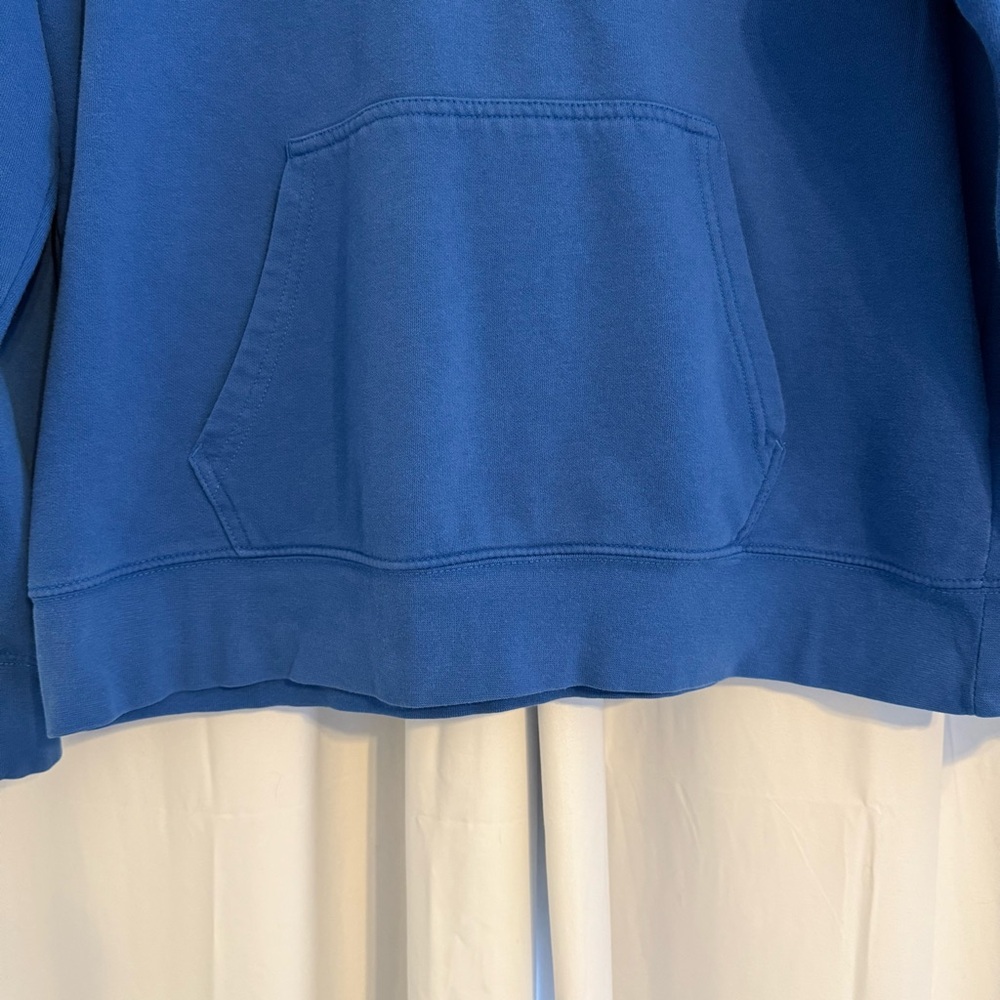 The North Face Blue Logo Hoodie Pullover Fleece Mens Medium - Picture 5 of 13